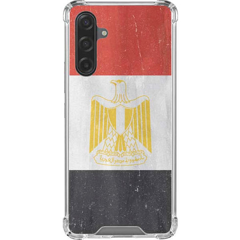 Egypt Flag Distressed Galaxy A17 Clear Case