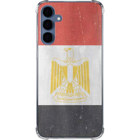 Egypt Flag Distressed Galaxy A35 5G Clear Case
