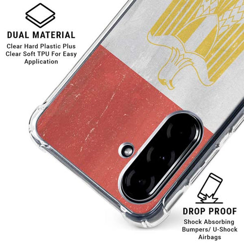 Egypt Flag Distressed Galaxy A36 5G Clear Case