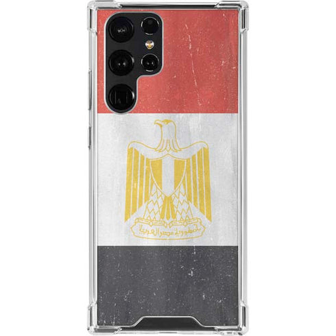 Egypt Flag Distressed Galaxy S23 Ultra Clear Case