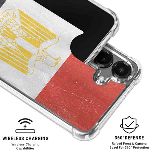 Egypt Flag Distressed Galaxy S26 Plus Clear Case