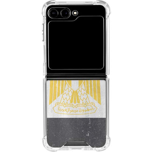 Egypt Flag Distressed Galaxy Z Flip6 Clear Case