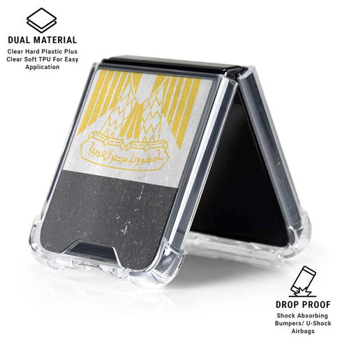 Egypt Flag Distressed Galaxy Z Flip6 Clear Case