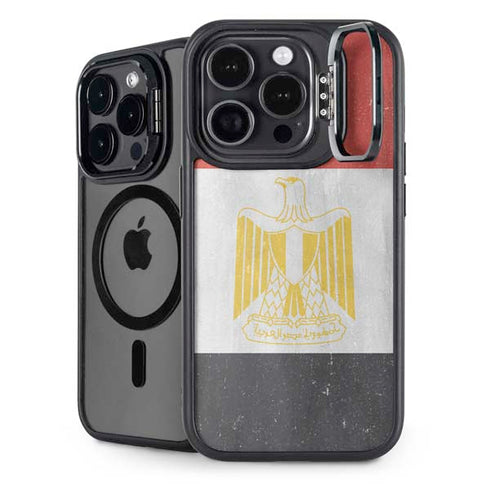 Egypt Flag Distressed iPhone 14 Pro Max Kickstand Case