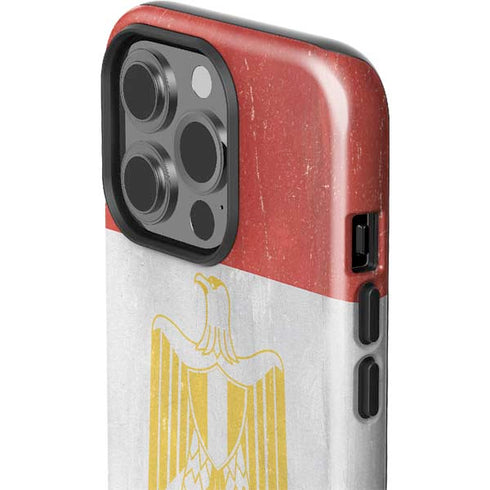 Egypt Flag Distressed iPhone 15 Pro Impact Case