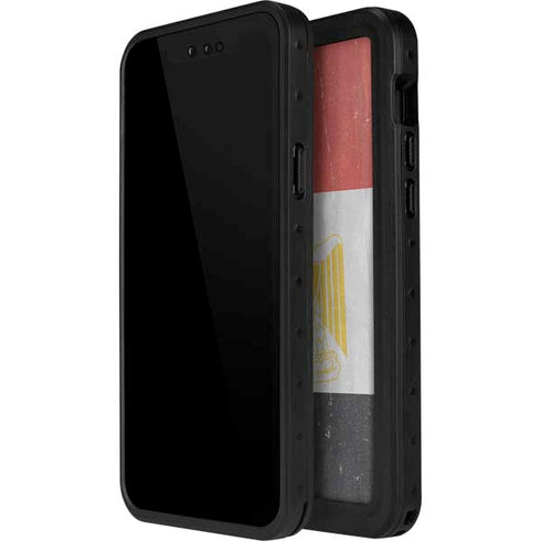 Egypt Flag Distressed iPhone 15 Pro Waterproof Case