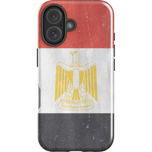 Egypt Flag Distressed iPhone 16 Plus Impact Case