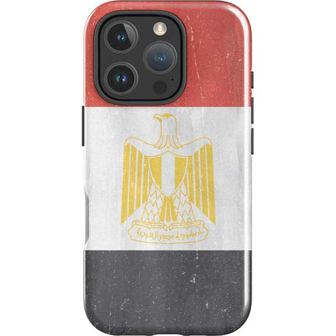 Egypt Flag Distressed iPhone 16 Pro Impact Case