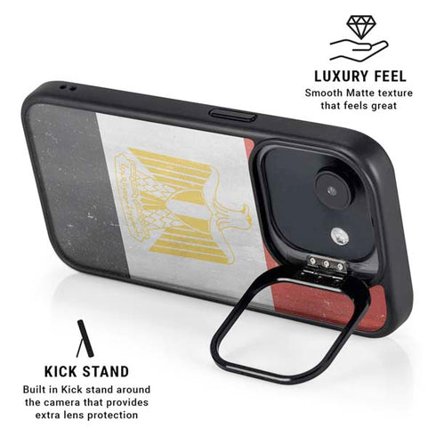 Egypt Flag Distressed iPhone 16e Kickstand Case