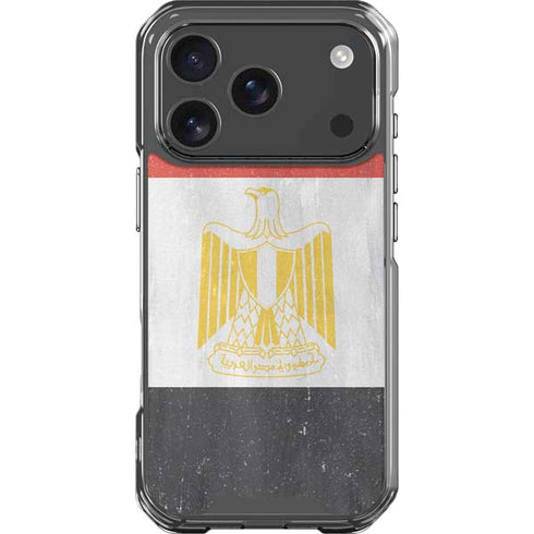 Egypt Flag Distressed iPhone 18 Pro Clear Case
