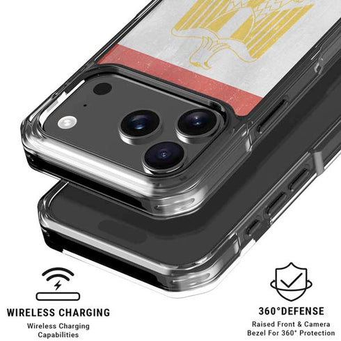 Egypt Flag Distressed iPhone 18 Pro Clear Case