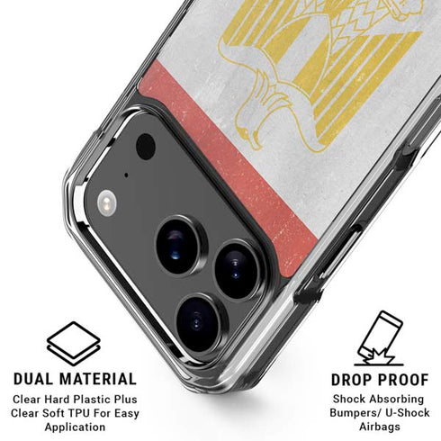 Egypt Flag Distressed iPhone 18 Pro Clear Case