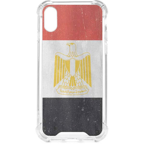 Egypt Flag Distressed iPhone XS Clear Case