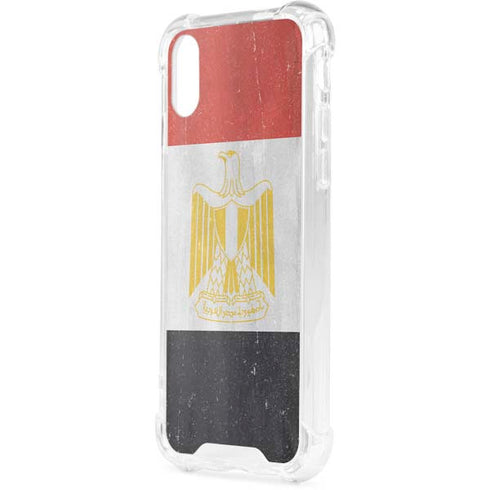 Egypt Flag Distressed iPhone XS Clear Case