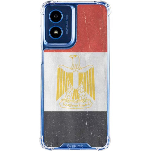 Egypt Flag Distressed Moto G Play 4G (2024) Clear Case