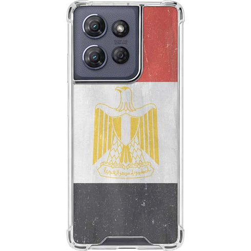 Egypt Flag Distressed Moto G Power 5G (2025) Clear Case