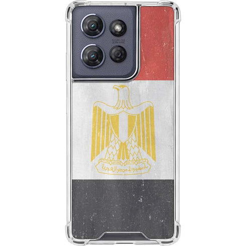 Egypt Flag Distressed Moto G Stylus 5G (2025) Clear Case