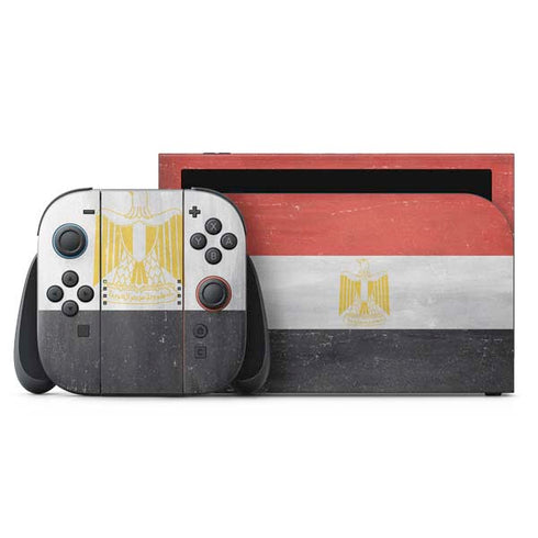 Egypt Flag Distressed Nintendo Switch 2 (2025) with Joy-Con Skin