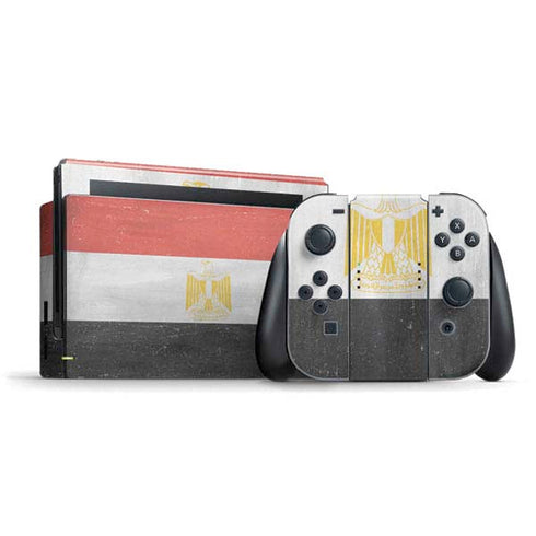 Egypt Flag Distressed Nintendo Skins