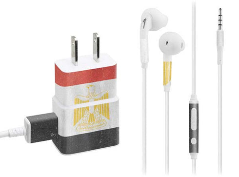 Egypt Flag Distressed Phone Charger Skin