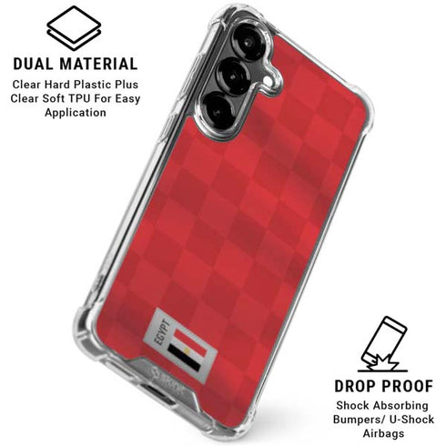 Egypt Soccer Flag Galaxy S26 Plus Clear Case