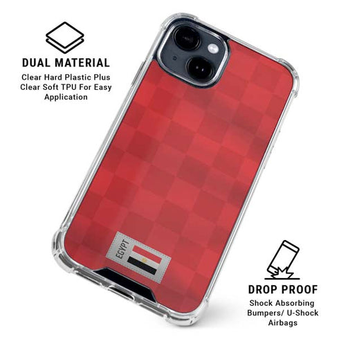 Egypt Soccer Flag iPhone 15 Clear Case