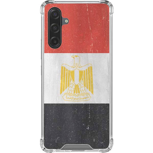 Egyptian Flag Distressed Galaxy A17 Clear Case