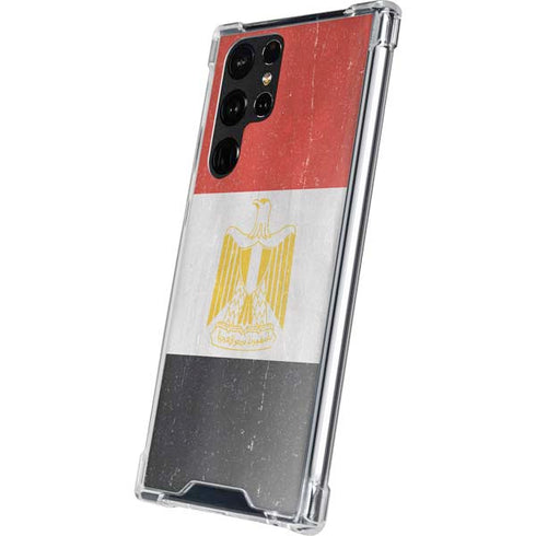 Egyptian Flag Distressed Galaxy S23 Ultra Clear Case