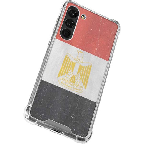 Egyptian Flag Distressed Galaxy S24 FE Clear Case