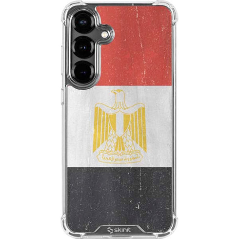 Egyptian Flag Distressed Galaxy S26 Plus Clear Case