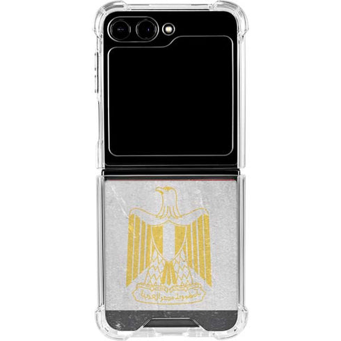 Egyptian Flag Distressed Galaxy Z Flip6 Clear Case