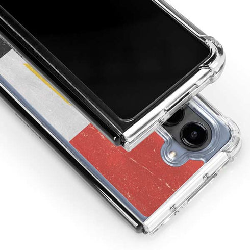 Egyptian Flag Distressed Galaxy Z Fold5 5G Clear Case