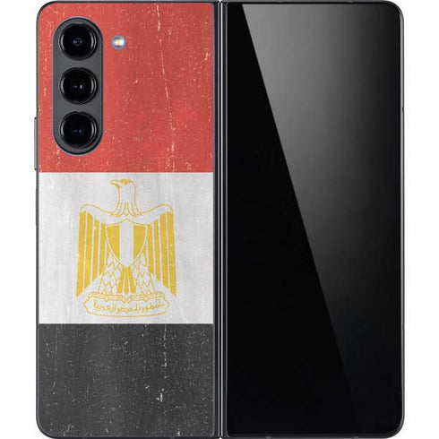 Egyptian Flag Distressed Galaxy Z Fold5 5G Skin