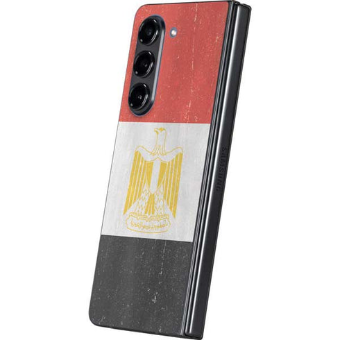Egyptian Flag Distressed Galaxy Z Fold5 5G Skin