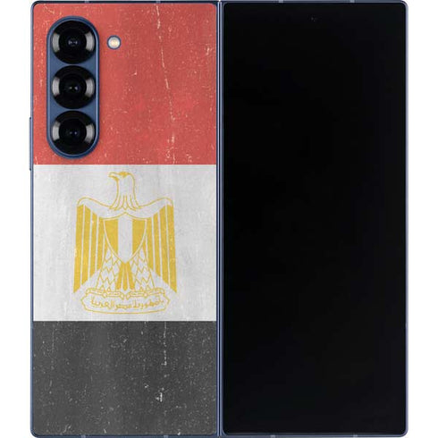 Egyptian Flag Distressed Galaxy Z Fold6 Skin