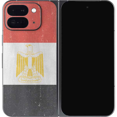 Egyptian Flag Distressed Google Pixel 9 Pro Fold Skin