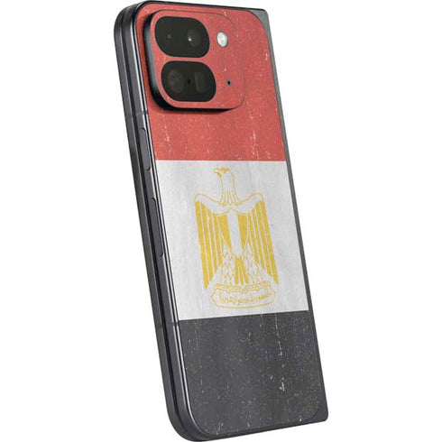 Egyptian Flag Distressed Google Pixel 9 Pro Fold Skin