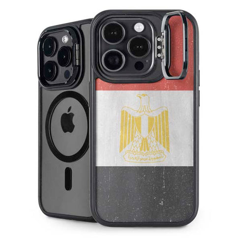 Egyptian Flag Distressed iPhone 15 Pro Max Kickstand Case