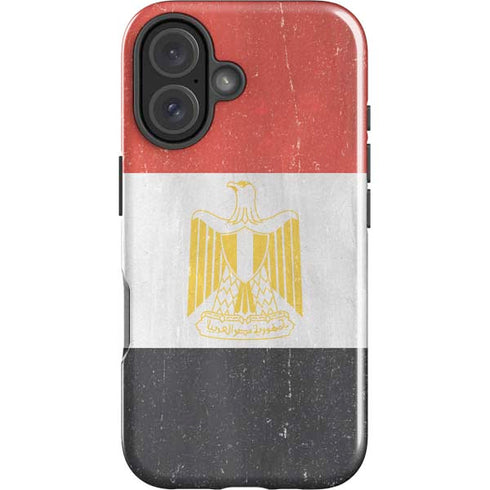 Egyptian Flag Distressed iPhone 16 Impact Case