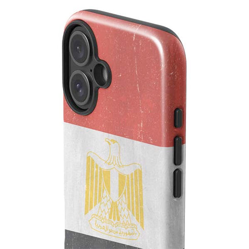 Egyptian Flag Distressed iPhone 16 Impact Case