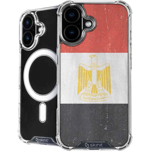 Egyptian Flag Distressed iPhone 16 Plus MagSafe Case