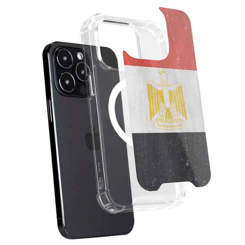 Egyptian Flag Distressed iPhone 16 Pro Max MagSafe Case