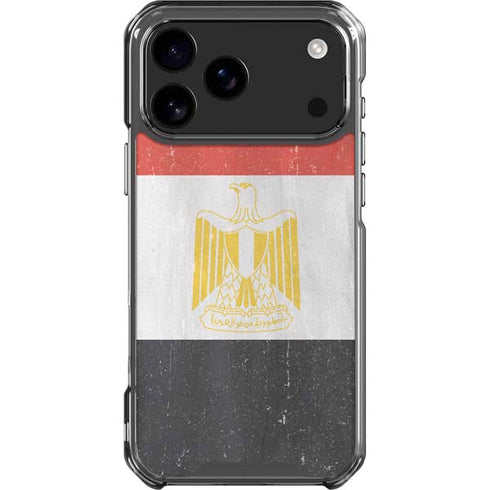 Egyptian Flag Distressed iPhone 18 Pro Max Clear Case