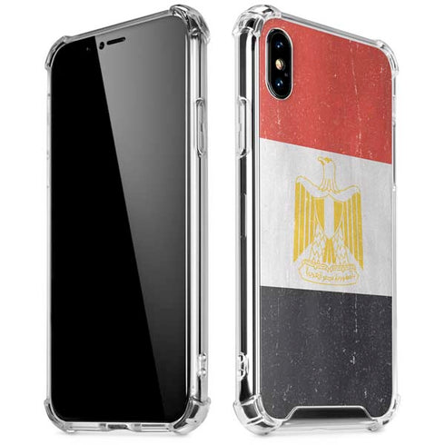 Egyptian Flag Distressed iPhone X/XS Clear Case