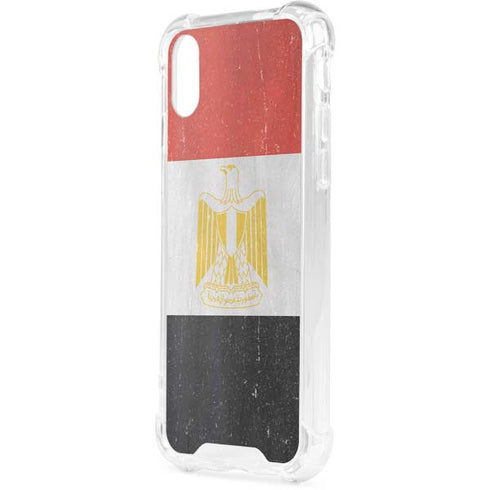 Egyptian Flag Distressed iPhone XS Clear Case