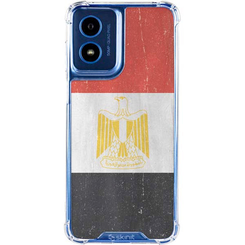 Egyptian Flag Distressed Moto G Play 4G (2024) Clear Case