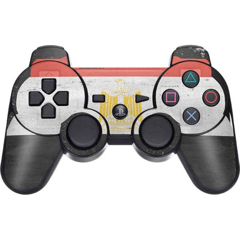 Egyptian Flag Distressed PS3 Dual Shock wireless controller Skin
