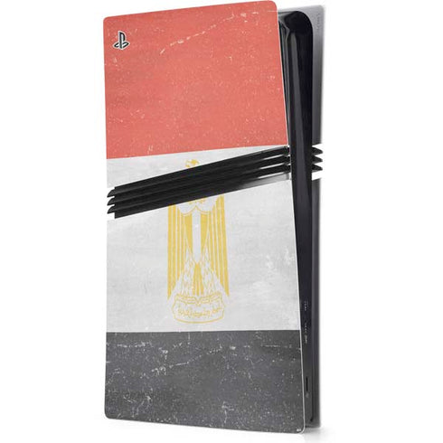Egyptian Flag Distressed PS5 Pro Console Skin