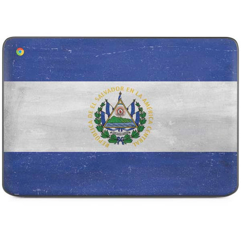 El Salvador Flag Distressed HP Chromebook Skin