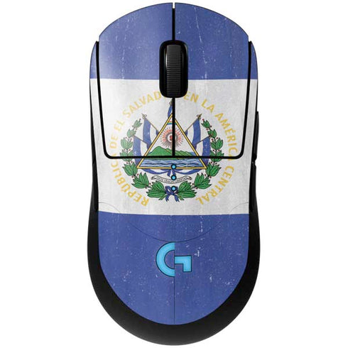 El Salvador Flag Distressed G Pro Wireless Gaming Mouse Skin